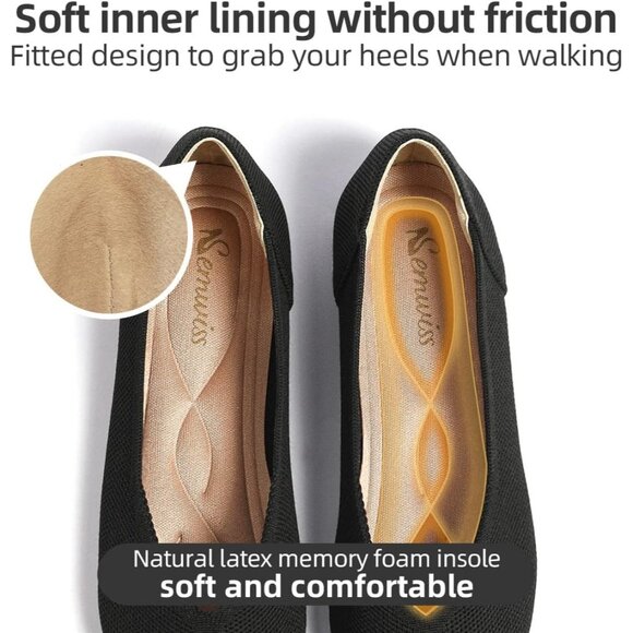 Women's Pointed Toe Ballet Flats Comfortable Casual Dressy Work Office Shoes - Picture 3 of 8